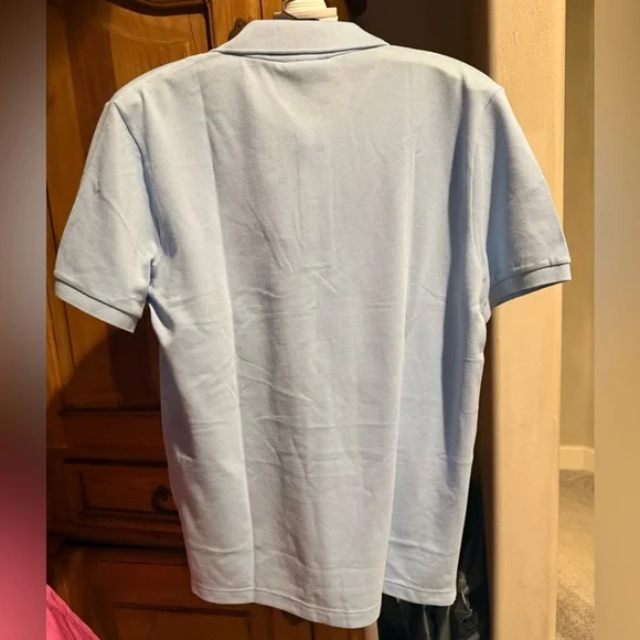 BRAND NEW Lacoste Men's Light Blue Polo Shirt Size Large Slim Fit NWT - Picture 7 of 13